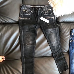 NWT Rock Revival Moto jean